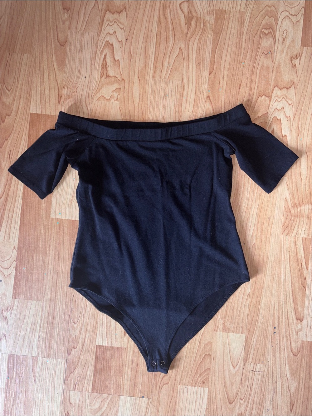 Forever 21 Black Off-Shoulder Top Bodysuit